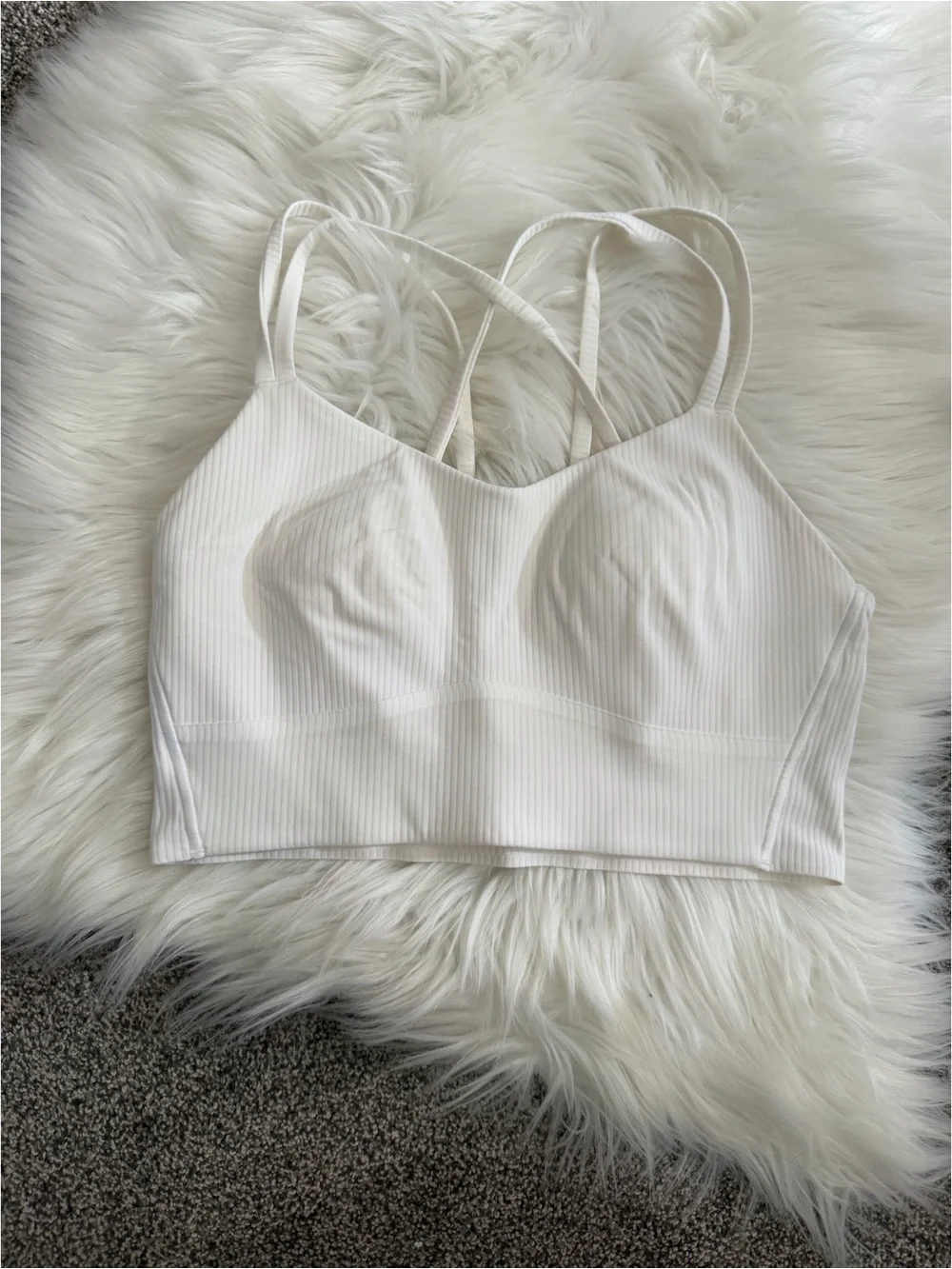 Lululemon Longline Like a Cloud Ribbed Sports Bra